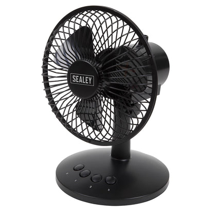 Sealey SFF6USB Oscillating USB Desk Fan 3-Speed 6" Sealey