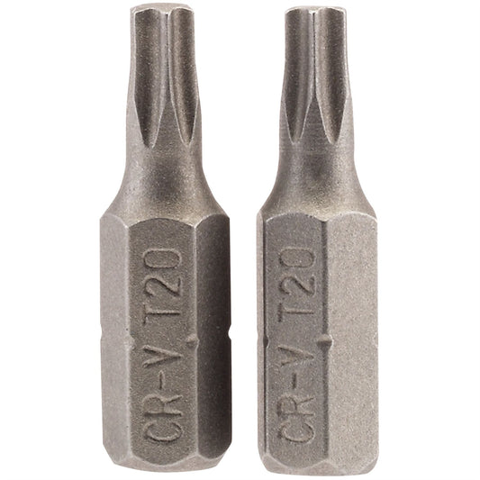 Draper 66430 TX-STAR® Insert Bit 1/4" Hex 25mm Long T20 Pack of 2 Draper