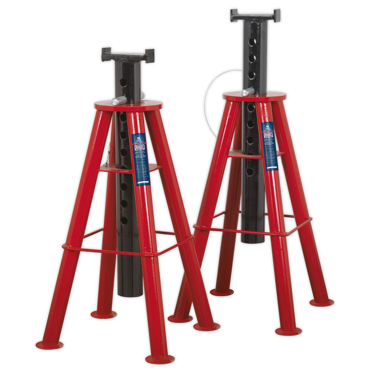 Sealey AS10H Premier Axle Stands (Pair) 10 Tonne Capacity per Stand High Level Sealey