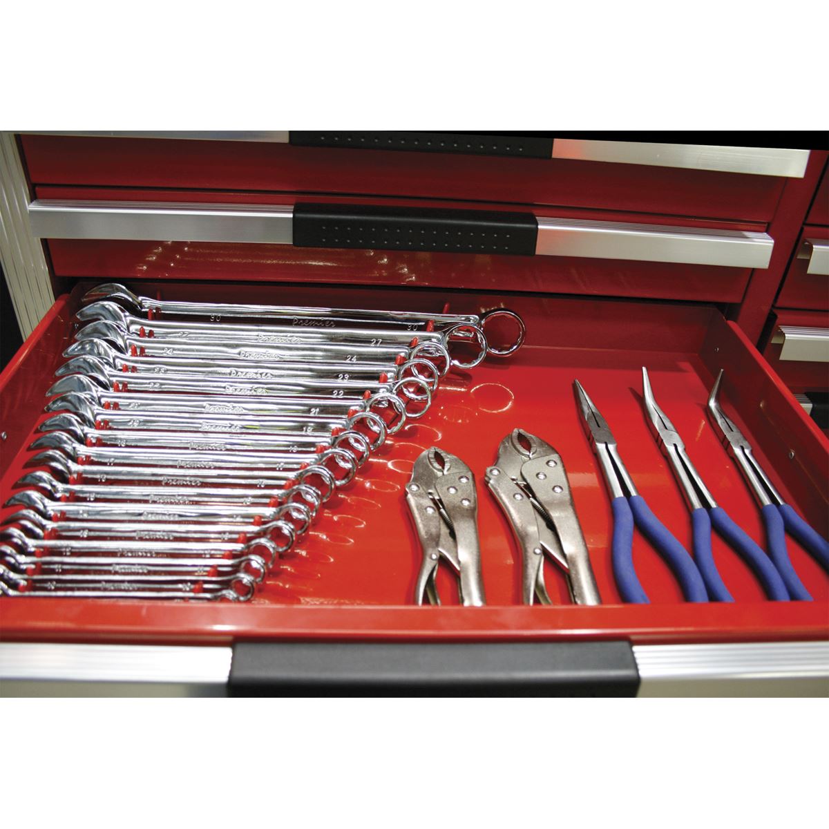 Sealey WR02 Sharks Teeth Spanner Rack Magnetic 2pc Sealey