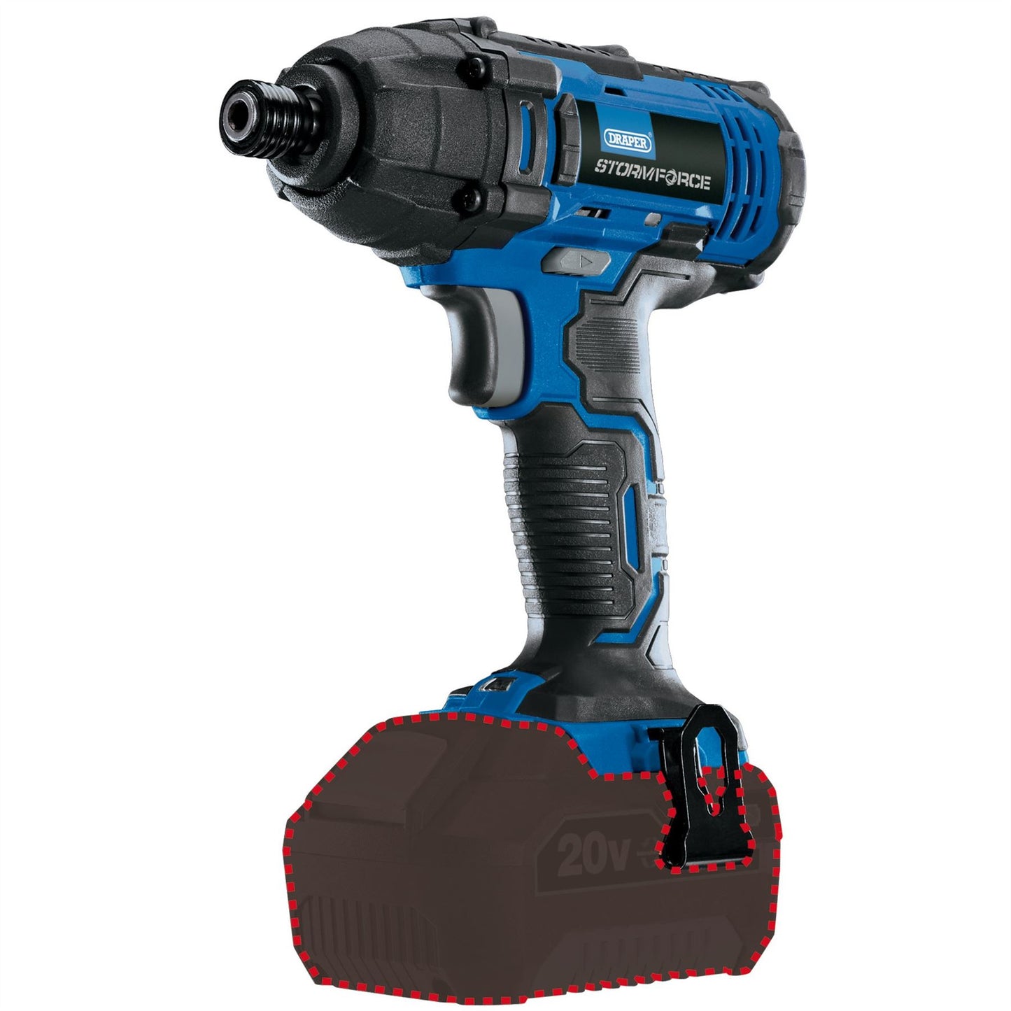 Draper 89520 Storm Force® 20V Cordless Impact Driver 1/4" Hex. Sold Bare Draper