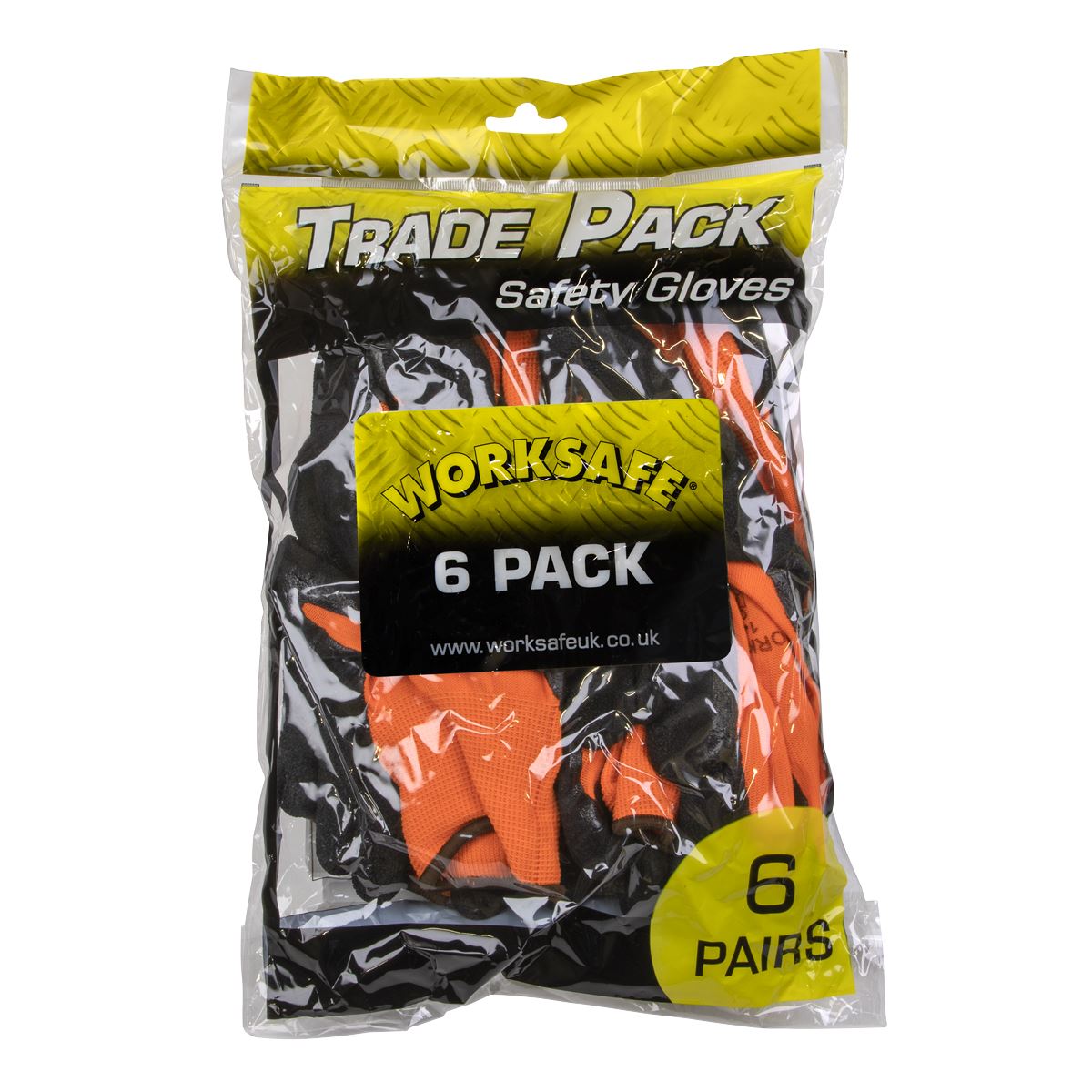 Sealey TSP140L/6 Foam Latex Gloves (Large) - Pack of 6 Pairs Sealey