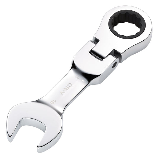 Draper 27974 HI-TORQ® Metric Stubby Flexible Head Ratchet Combination Spanner 16mm Draper