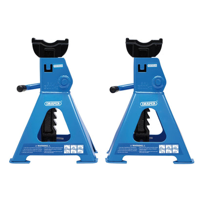 Draper 30881 Ratcheting Axle Stands 3 Tonne Pair Draper
