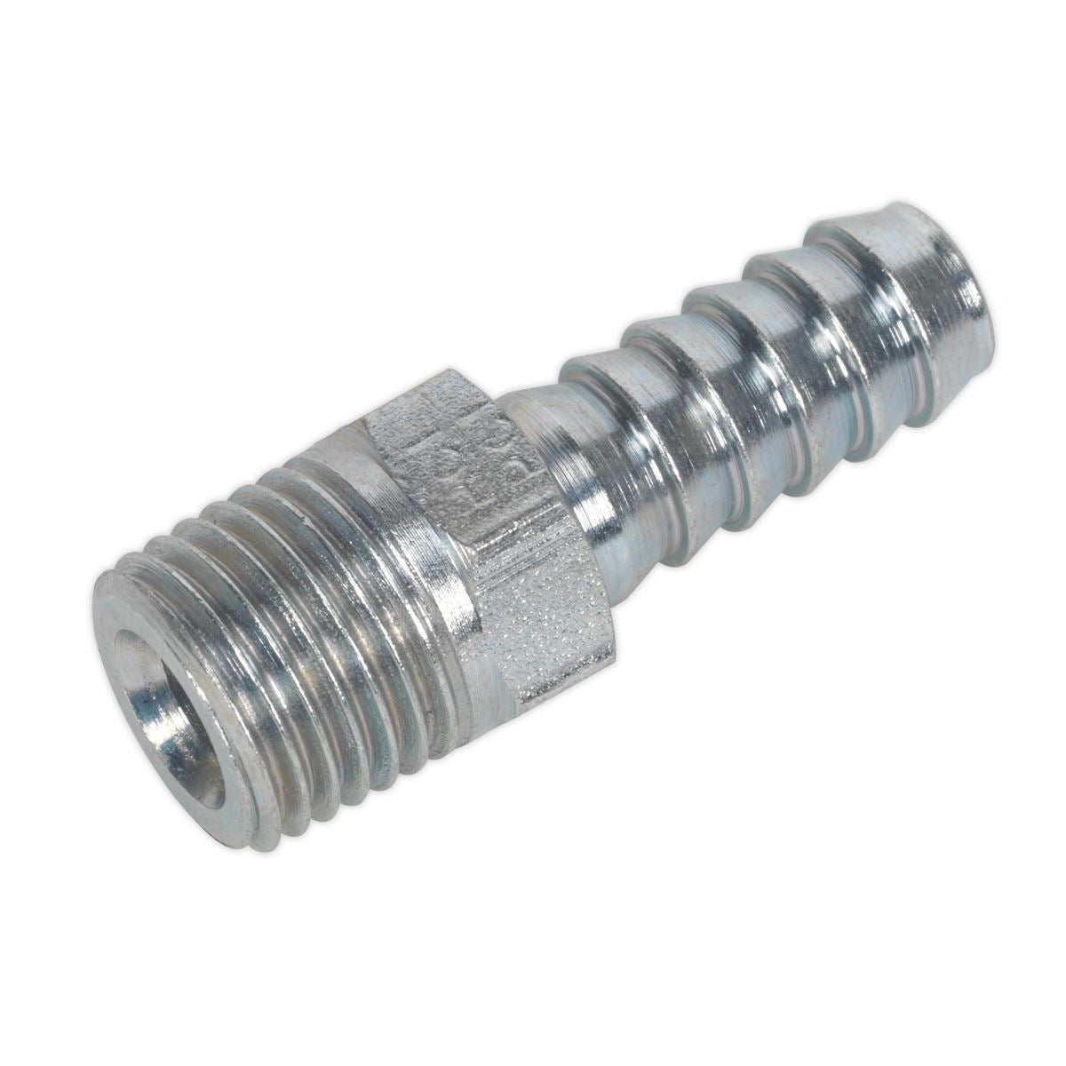 Sealey AC39 Screwed Tailpiece Male 1/4"BSPT - 5/16" Hose Pack of 5 Sealey