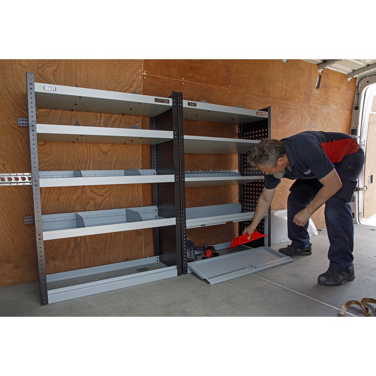 Sealey APMSV01 Modular Flat Shelf Van Storage Unit 925mm Sealey