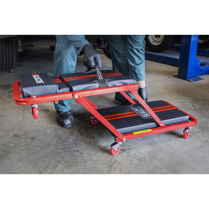 Sealey SCR79 Steel Creeper/Seat with 7 Wheels & Adjustable Head Rest Sealey