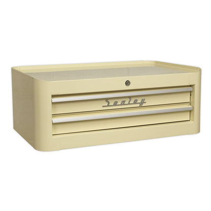 Sealey AP28COMBO2 Retro Style Topchest Mid-Box Tool Chest & Rollcab Combination 10 Drawer Cream Sealey
