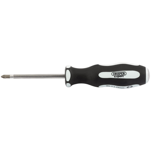 Draper 35227 Pound Thru' PZ TYPE Soft Grip Screwdriver No.1 x 75mm Draper