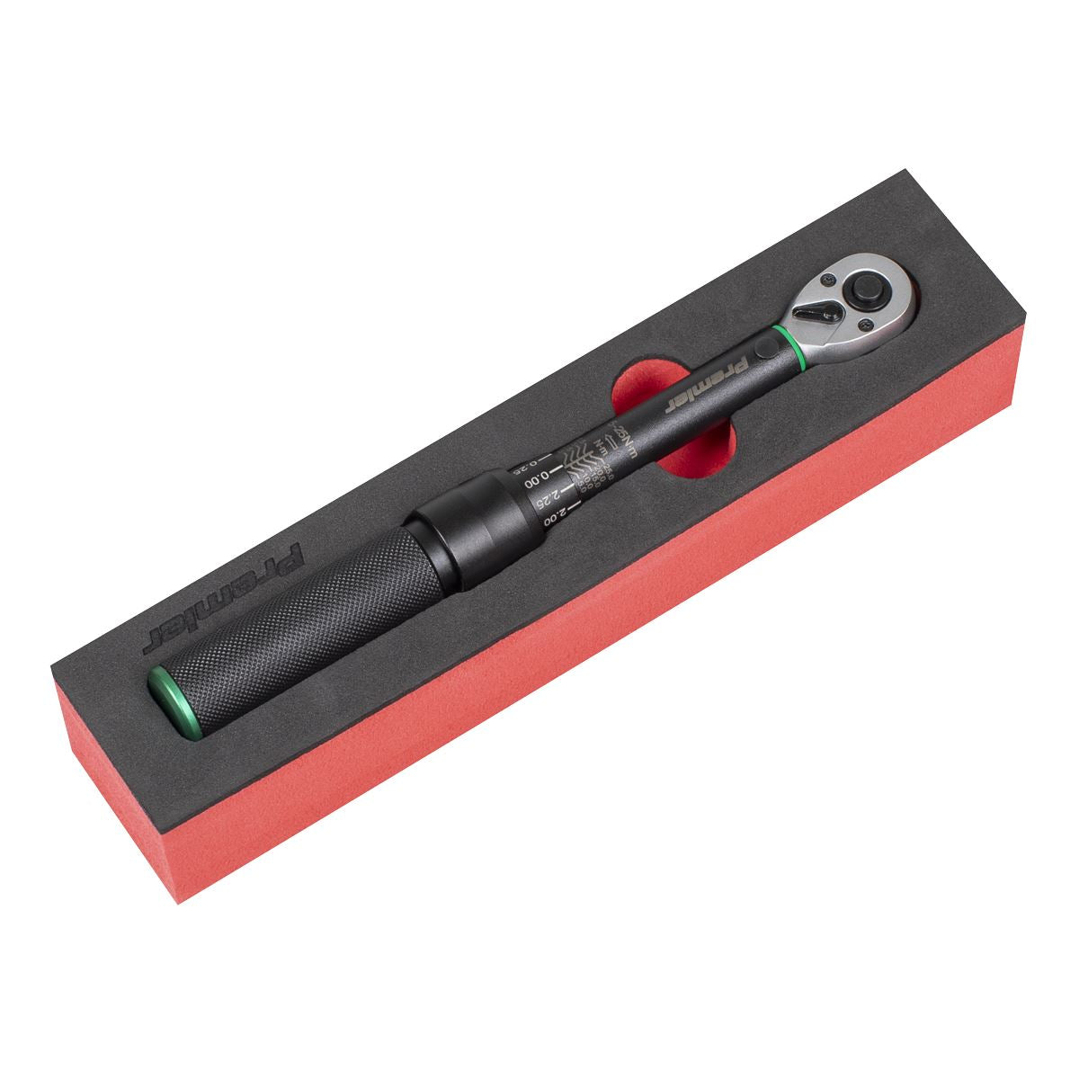 Sealey STW901B Torque Wrench Micrometer Style 1/4"Sq Drive Calibrated 5-25Nm - Premier Black Sealey