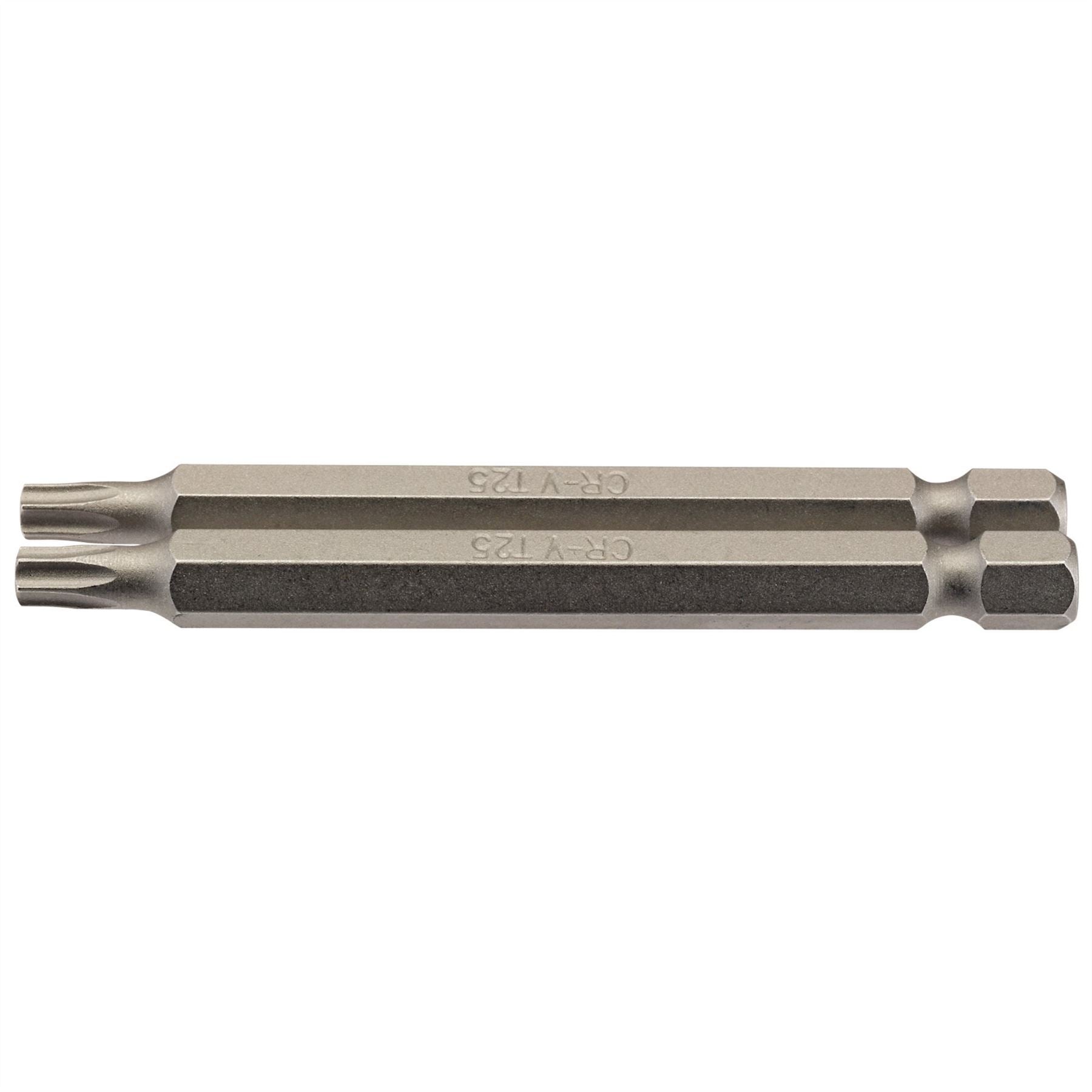 Draper 66849 TX-STAR® Insert Bit 1/4" Hex 75mm Long T25 Pack of 2 Draper