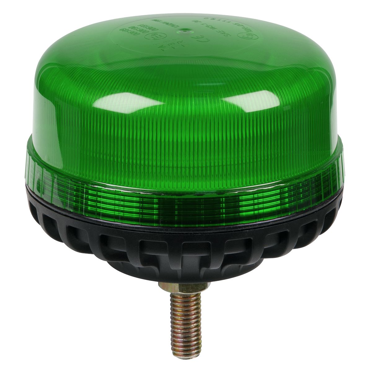 Sealey WB951LEDG Warning Beacon SMD LED 12/24V 12mm Bolt Fixing - Green Sealey