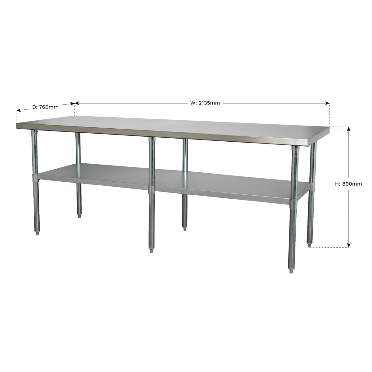 Sealey AP2184SS Stainless Steel Workbench 2.1m Sealey