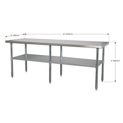Sealey AP2184SS Stainless Steel Workbench 2.1m Sealey