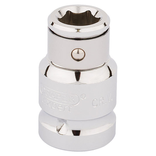 Draper 16811 Screwdriver Bit Holding Socket 1/2" Sq. Dr. x 10mm Hexagon Draper