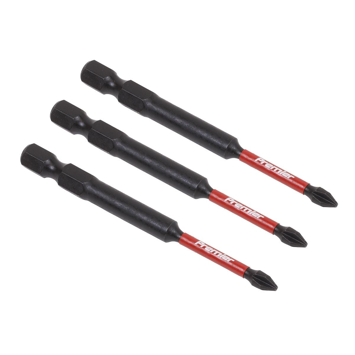Sealey AK8254 Phillips #1 Impact Power Tool Bits 75mm - 3pc Sealey