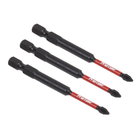 Sealey AK8254 Phillips #1 Impact Power Tool Bits 75mm - 3pc Sealey
