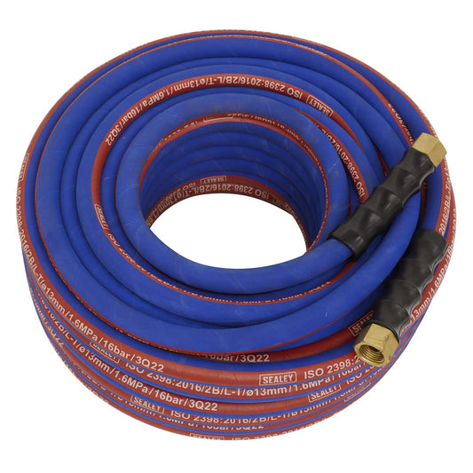 Sealey AH30R/12 Air Hose 30m x Ø13mm with 1/2"BSP Unions Extra-Heavy-Duty Sealey