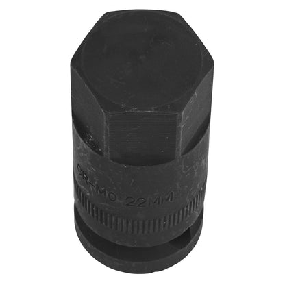 Sealey SMC36 Motorcycle Wheel Nut Socket 1/2"Sq Drive H22 Sealey