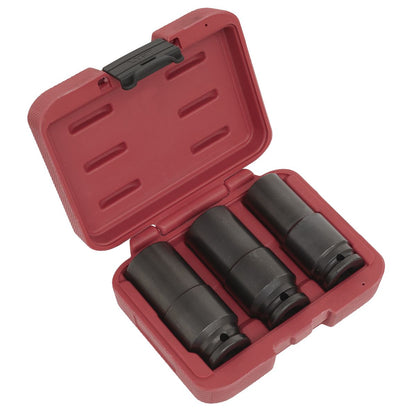 Sealey SX319 Deep Weighted Impact Socket Set 1/2"Sq Drive 3pc Sealey