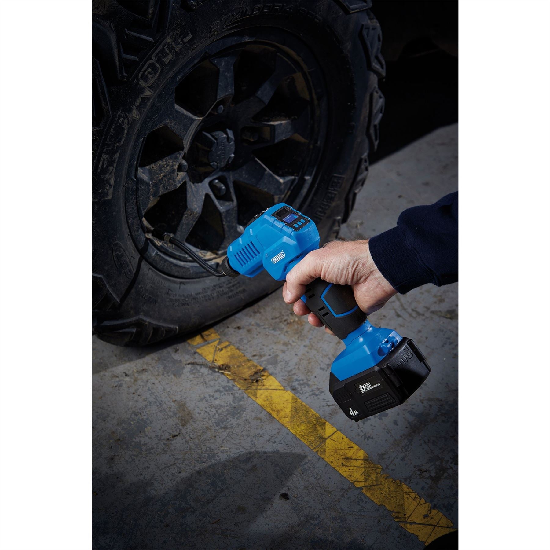 Draper 55767 D20 20V Air Inflator Sold Bare Draper