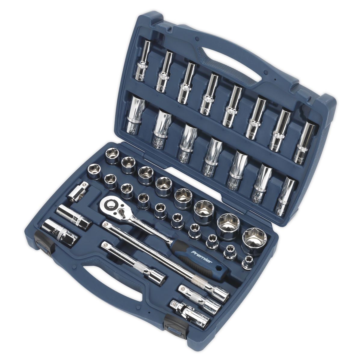 Sealey AK8993 Socket Set 41pc 1/2"Sq Drive WallDrive® Metric Sealey