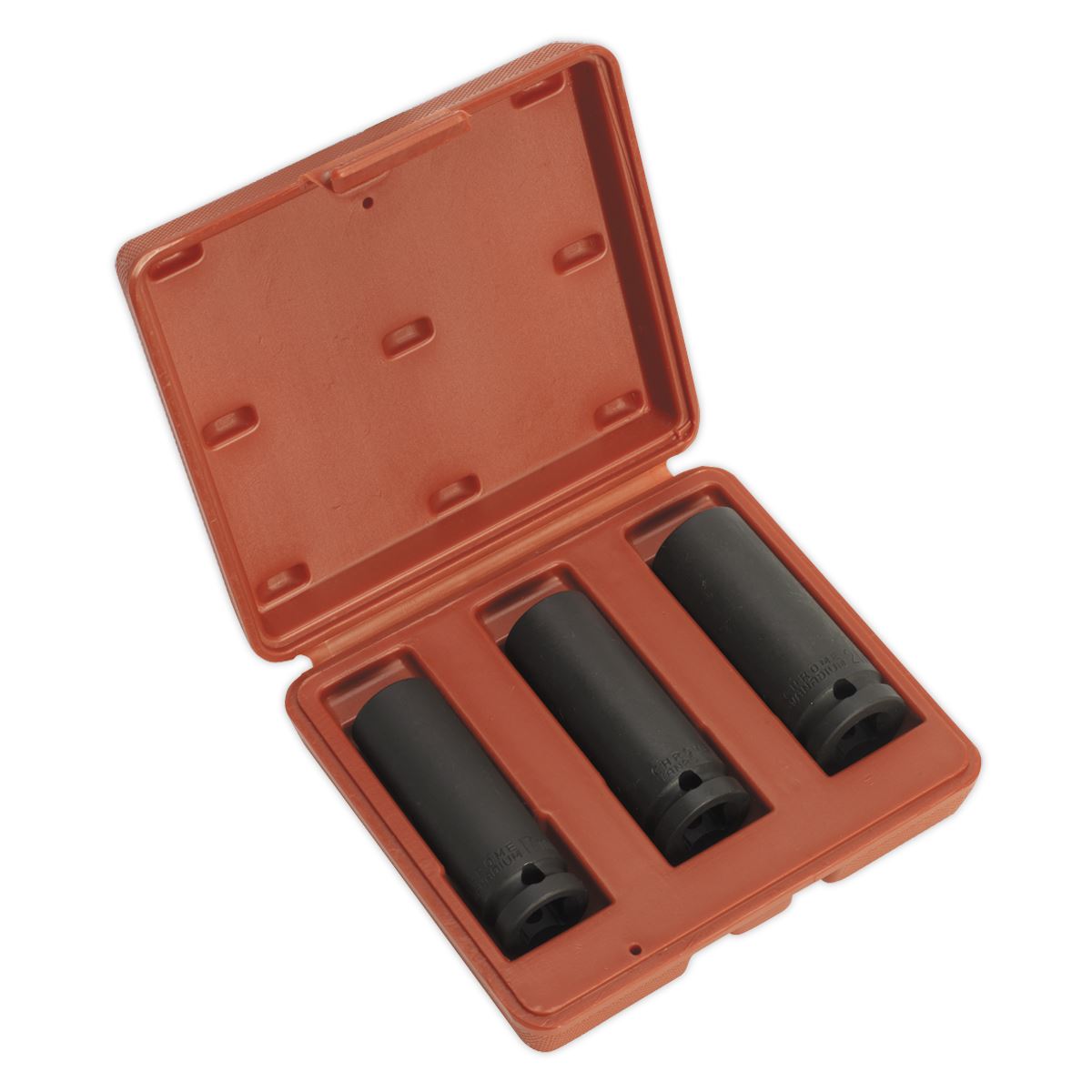 Sealey SX043 Impact Socket Set 3pc Deep 1/2"Sq Drive Sealey