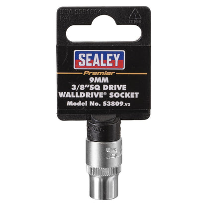 Sealey S3809 WallDrive® Socket 9mm 3/8"Sq Drive Sealey