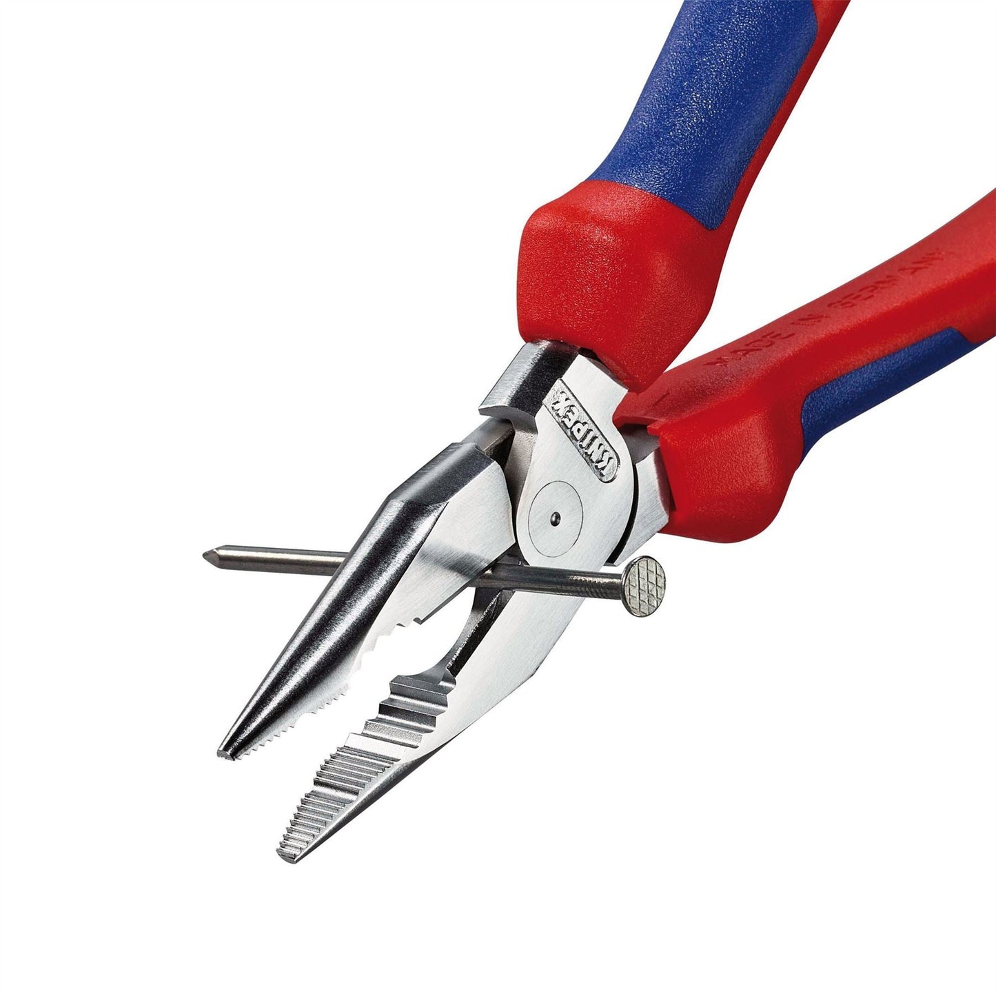 Knipex 13181 08 25 185 SB Needle-Nose Combination Pliers with multi-component grips chrome-plated 185mm Draper