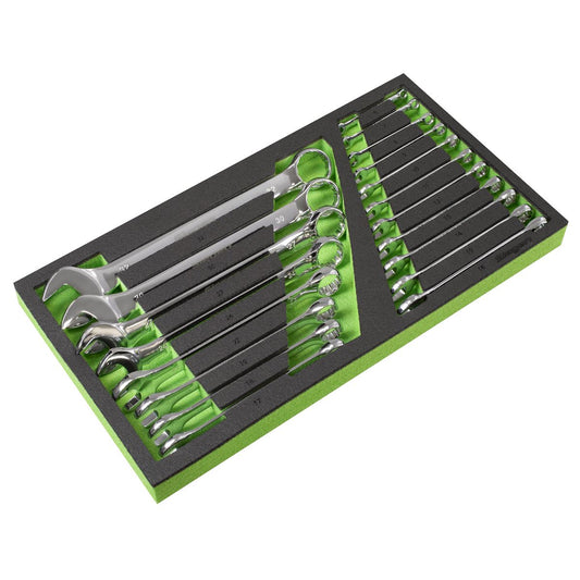 Siegen S01272 Tool Tray with Combination Spanner Set 19pc - Metric Siegen