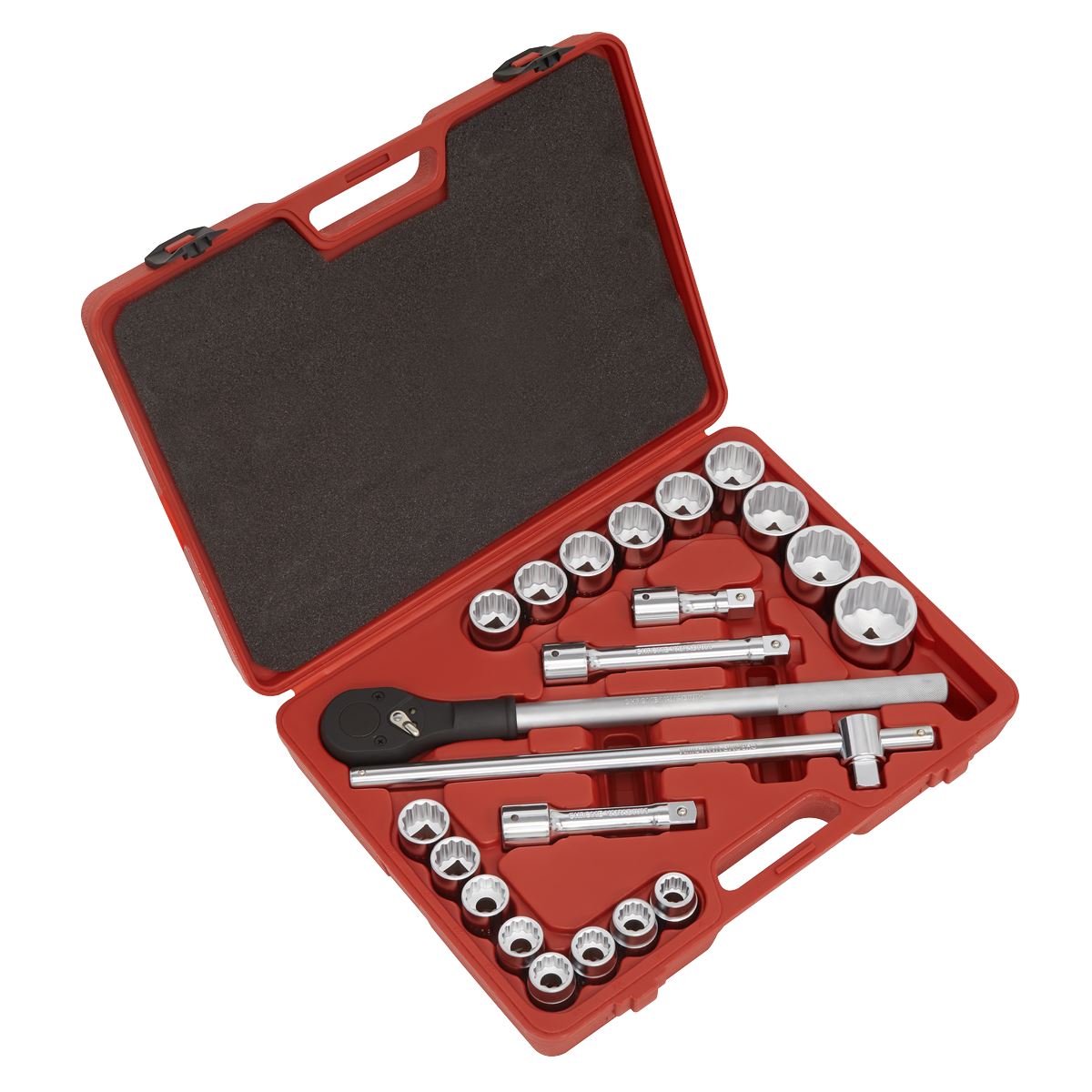 Sealey AK2598 Socket Set 22pc 3/4"Sq Drive 12-point WallDrive® Metric Sealey