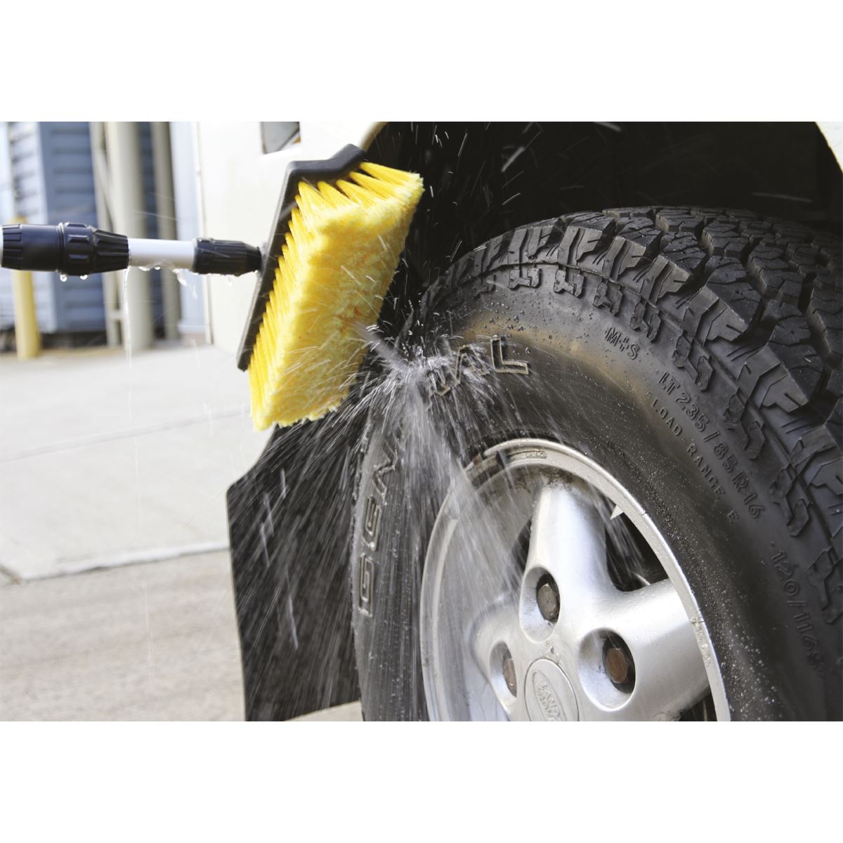 Sealey CC50 Large Angled Flo-Thru Brush with 1.7m Telescopic Handle Sealey