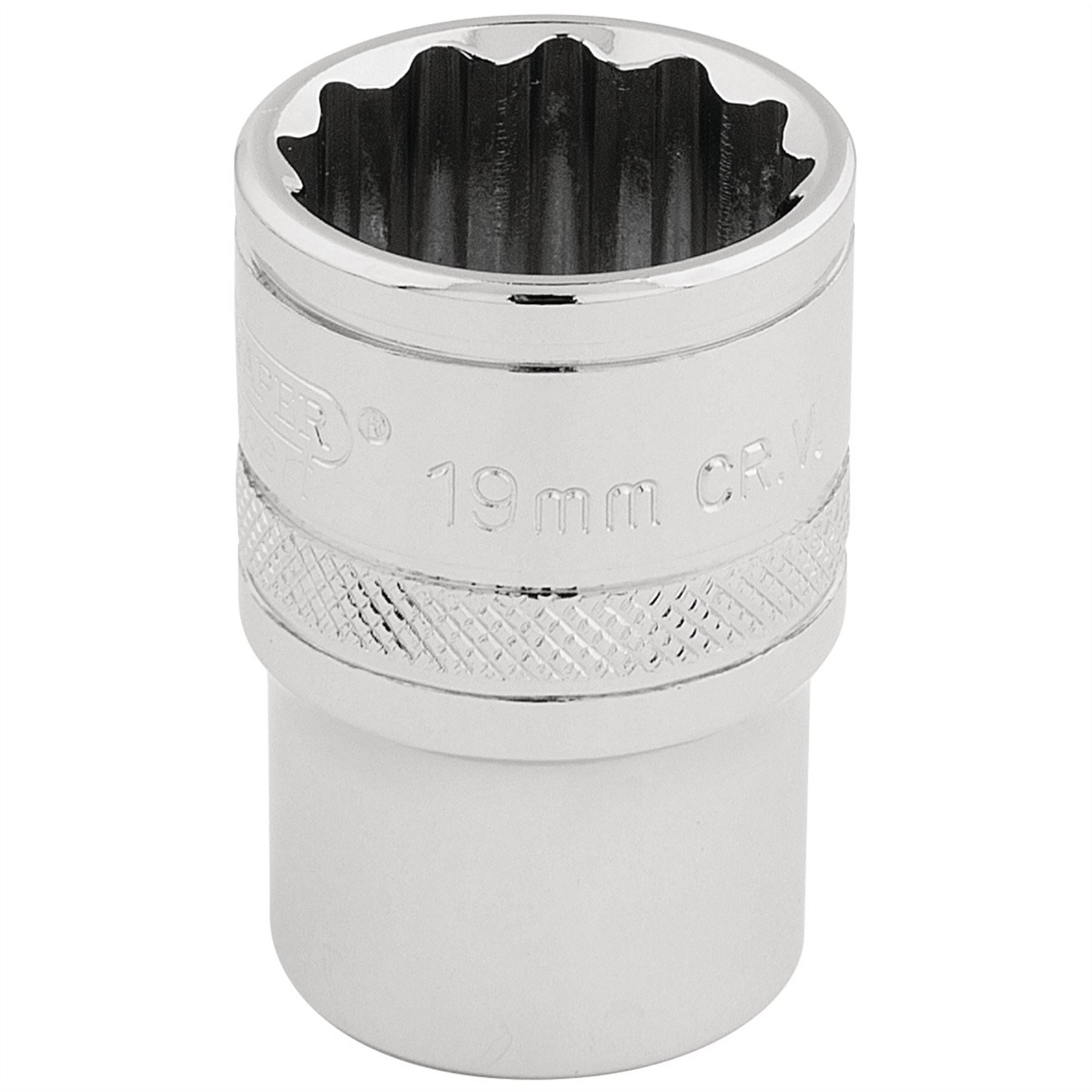 Draper 33231 HI-TORQ® 12 Point Socket 1/2" Sq. Dr. 19mm Draper