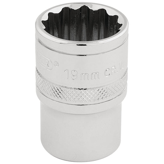 Draper 33231 HI-TORQ® 12 Point Socket 1/2" Sq. Dr. 19mm Draper