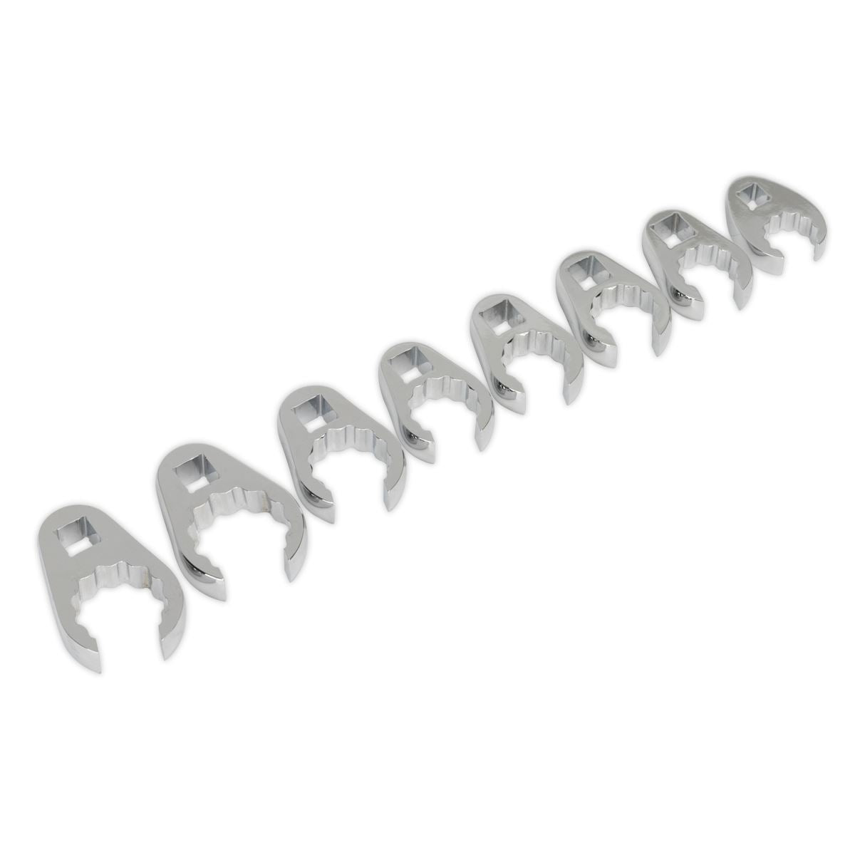 Sealey AK5981 Crow's Foot Spanner Set 8pc 1/2"Sq Drive Metric Sealey