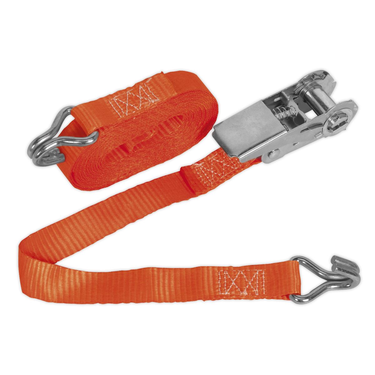 Sealey TD0845J Ratchet Strap 25mm x 4.5m Polyester Webbing 800kg Breaking Strength Sealey