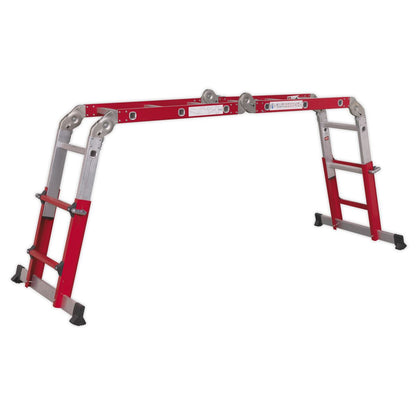 Sealey AFPL2 Aluminium Multipurpose Ladder EN 131 Adjustable Height Sealey