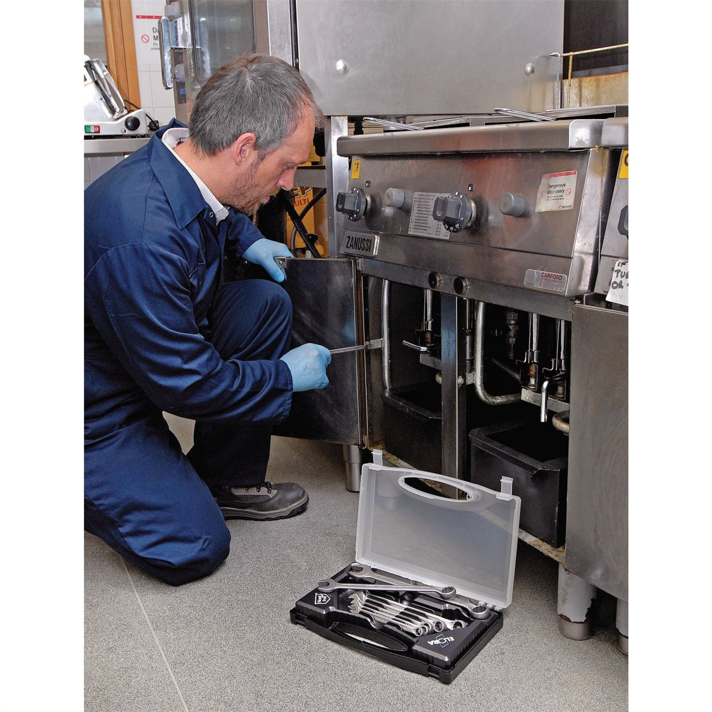 Elora 44019 Long Metric Stainless Steel Combination Spanner Set 8 Piece Elora