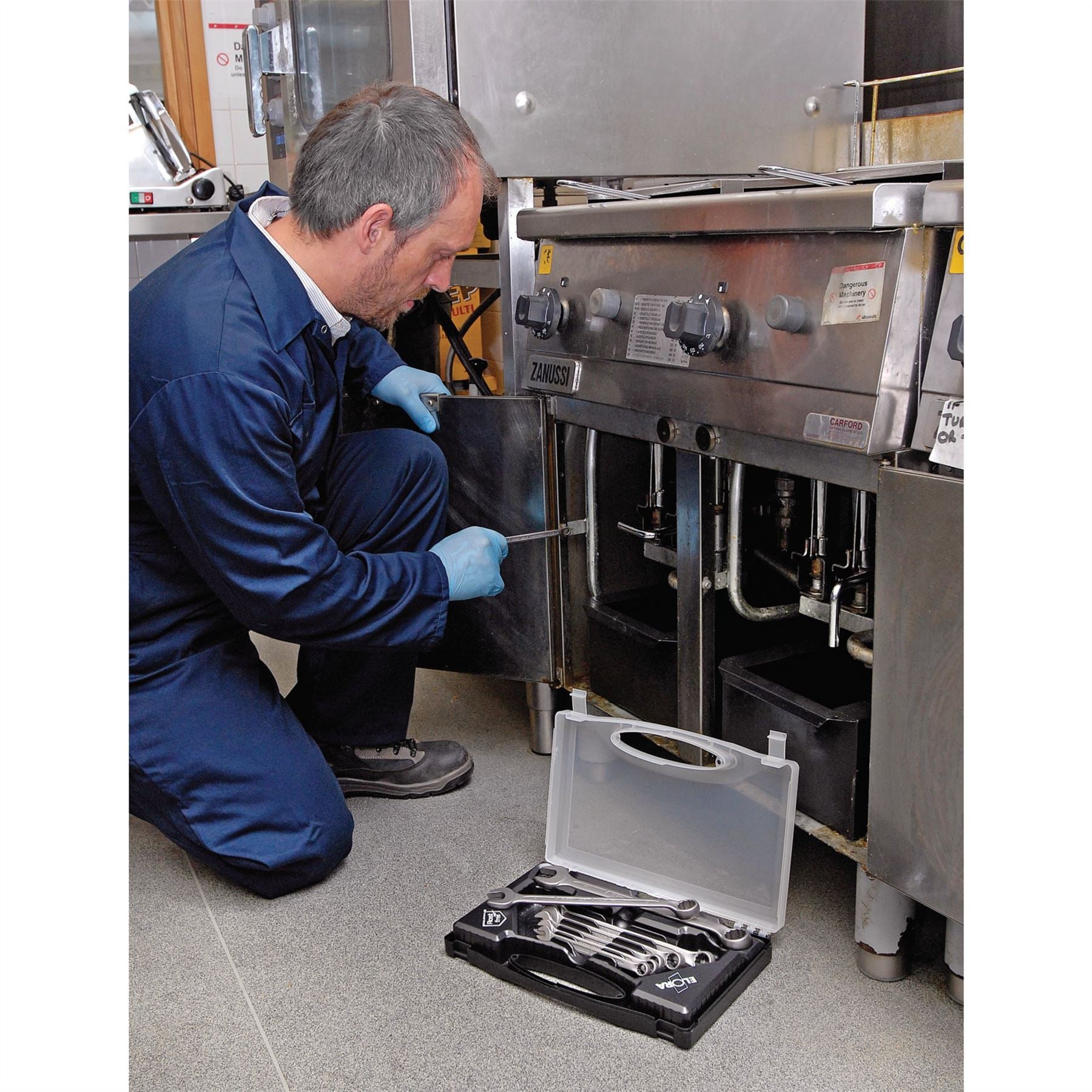 Elora 44019 Long Metric Stainless Steel Combination Spanner Set 8 Piece Elora