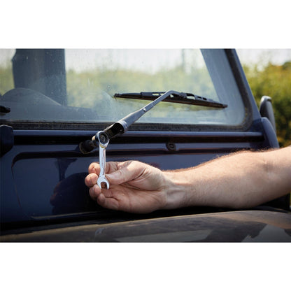 Draper 27982 HI-TORQ® Metric Stubby Flexible Head Ratchet Combination Spanner Set 8 Piece Draper