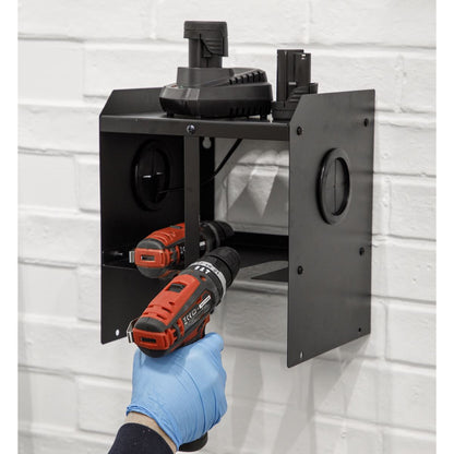 Sealey PTSR2 Power Tool Storage Rack - 2-Bay Sealey