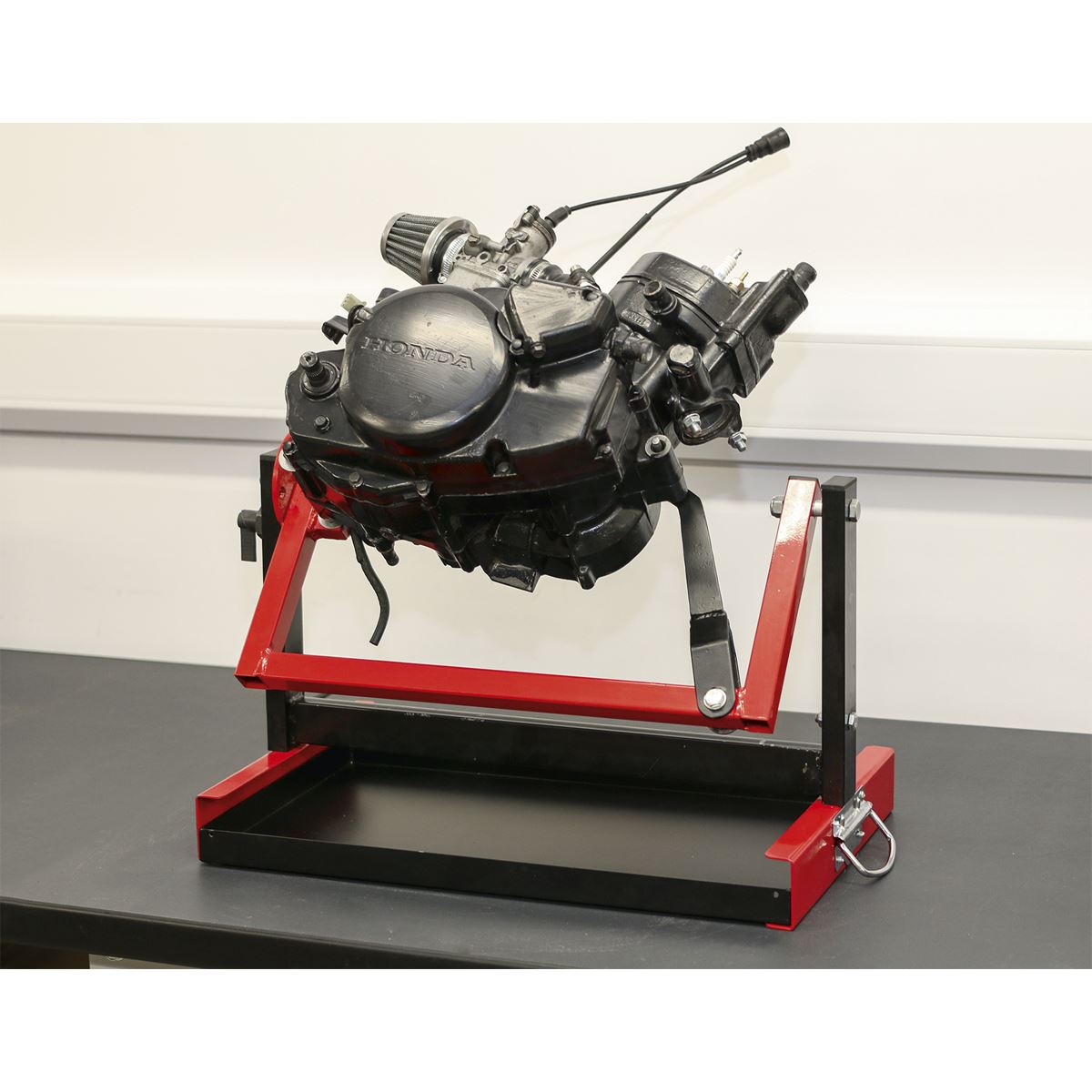 Sealey MES01 Motorcycle Engine Stand Single/Twin Cylinder 30kg Capacity Sealey