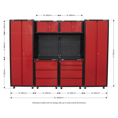 Sealey APMS80COMBO2 American PRO® 2.6m Storage System Sealey
