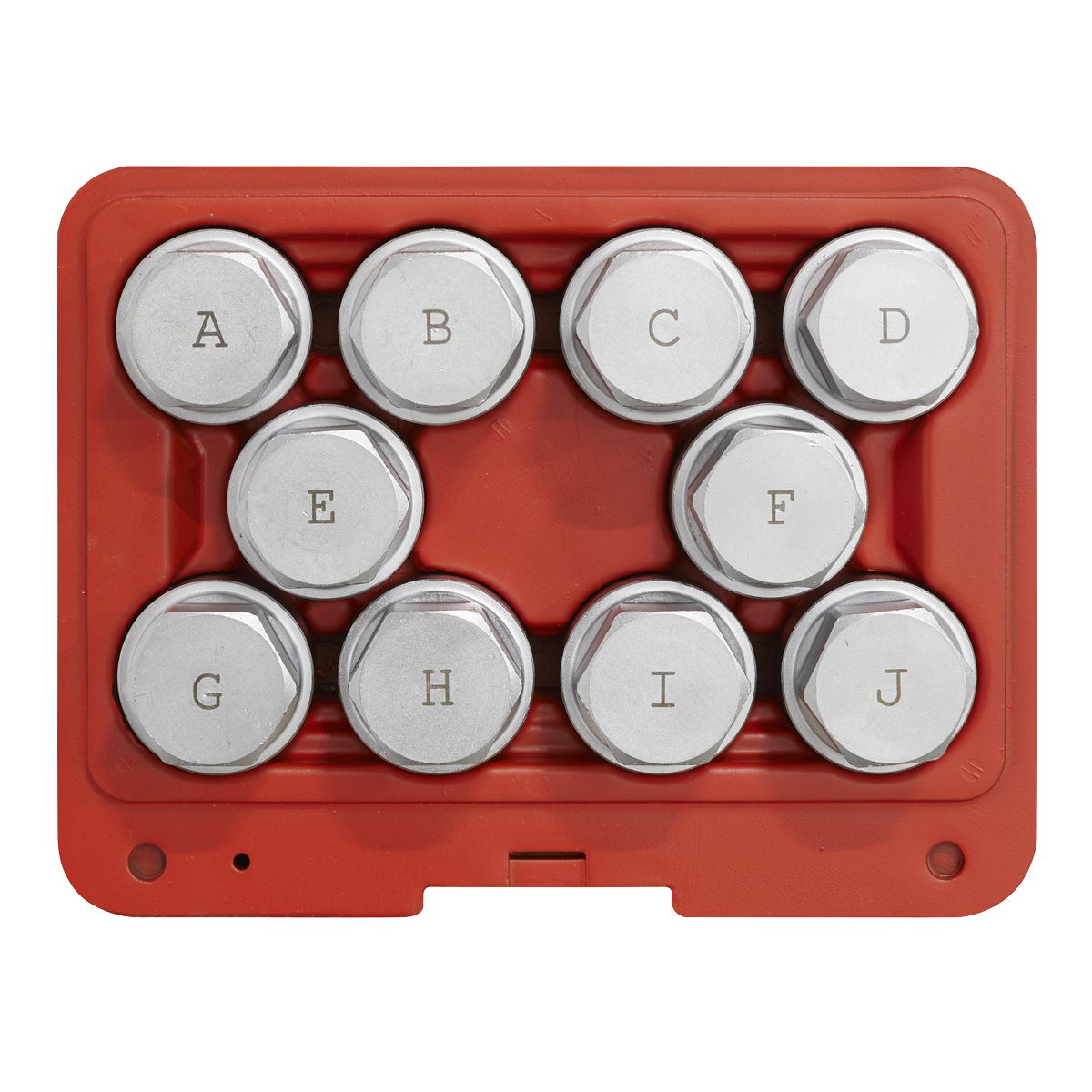 Sealey SX222 Locking Wheel Nut Key Set 10pc - Land Rover Sealey