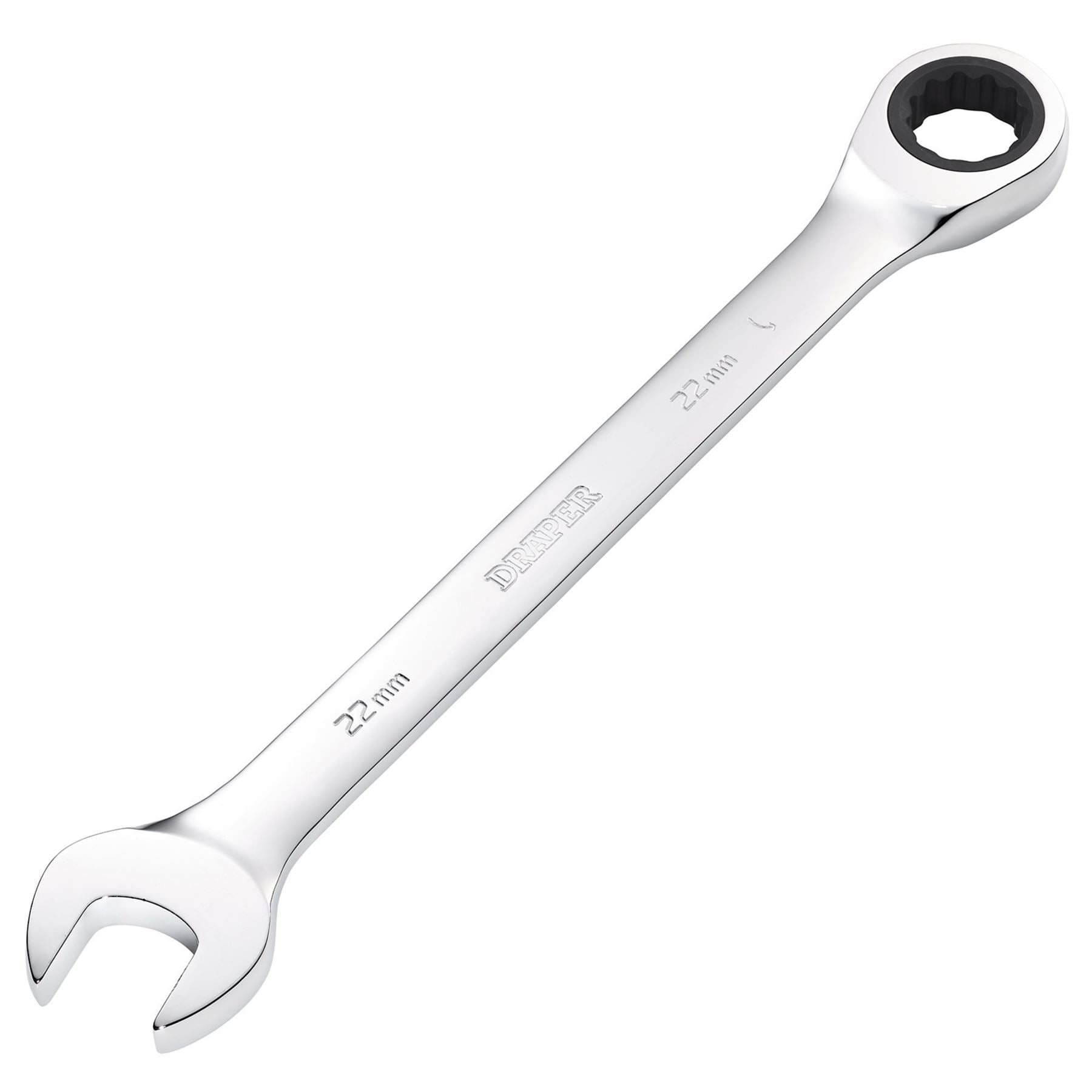 Draper 31022 Metric Ratcheting Combination Spanner 22mm Draper