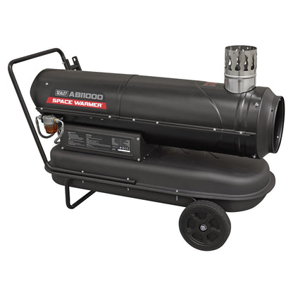 Sealey ABI1000 Space Warmer® Indirect Kerosene/Diesel Heater 102,000Btu/hr with Wheels Sealey