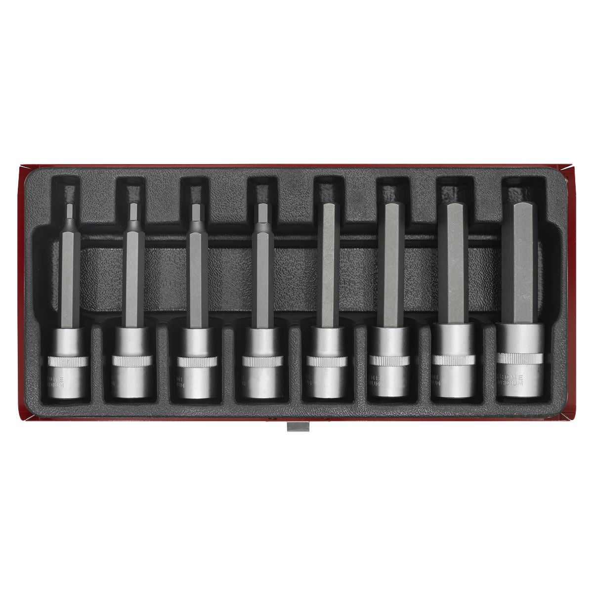 Sealey AK9310 Hex Socket Bit Set 8pc 1/2"Sq Drive Metric Sealey