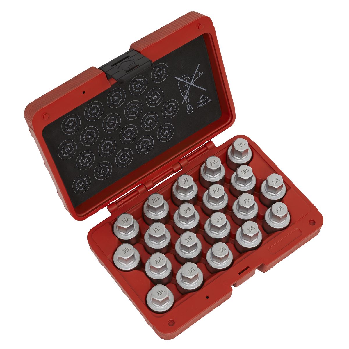 Sealey SX214 Locking Wheel Nut Key Set 20pc - Vauxhall-A Sealey