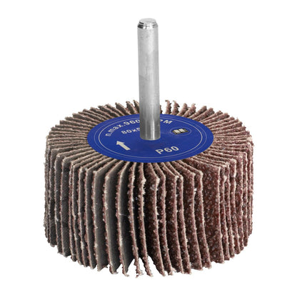 Sealey FW805060 Abrasive Flap Wheel Ø80 x 50mm 60Grit Ø6mm Shaft Sealey