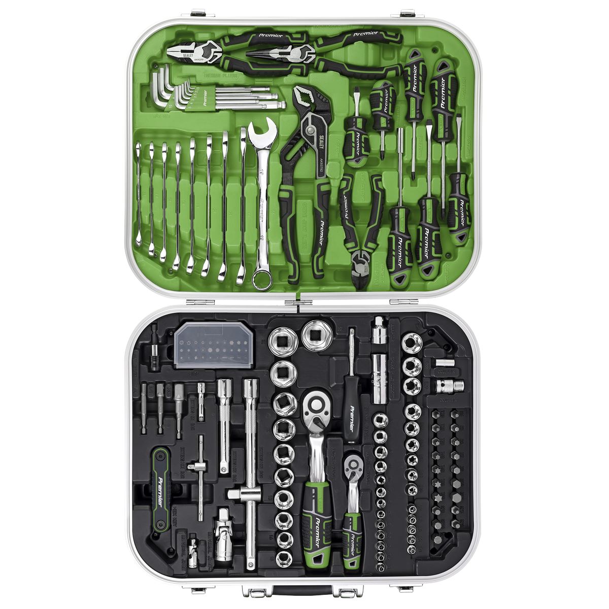 Sealey AK7980HV Mechanic's Tool Kit 144pc Hi-Vis Green Sealey